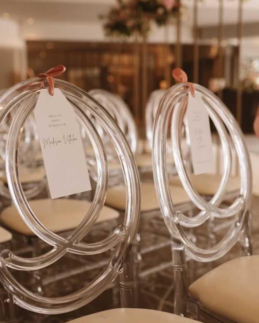 Dior chairs and ceremony styling
