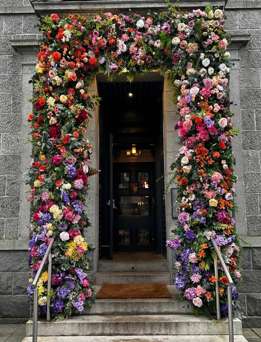 Floral entrance at The Albyn